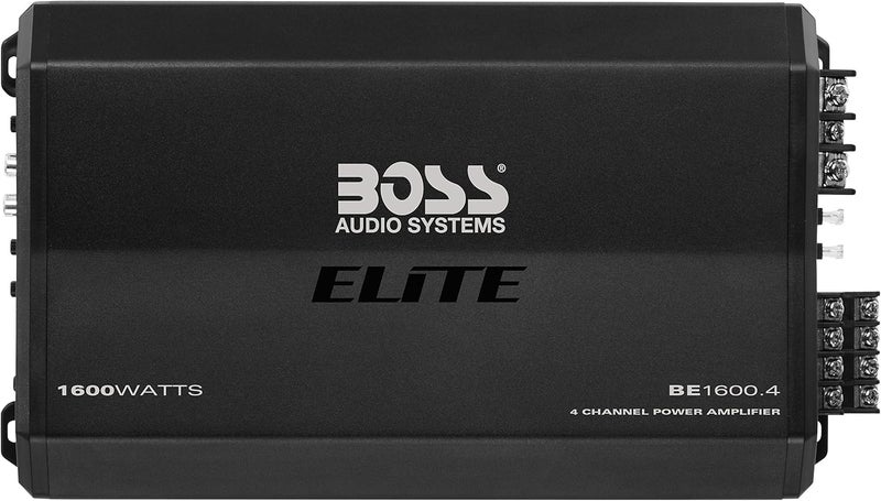 BOSS Audio Systems Elite BE1600.4 4 Channel Car Amplifier - 1600 Watts, Class AB, Full Range, Bridgeable - Image 1